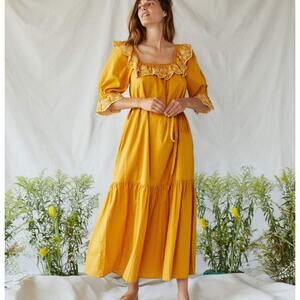 NWT CHRISTY DAWN The Maggie Dress Textured Voile Biscotti S